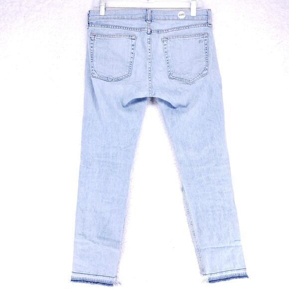 Rag and Bone Dre Destroyed Capri Women Size 27 Mid-Rise Denim Jeans Casual Pants - Picture 6 of 11